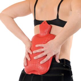 Warmer unterer Rücken gegen Schmerzen